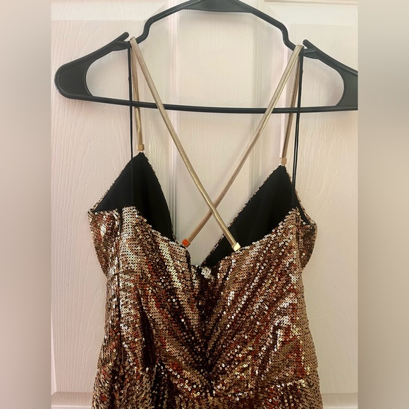 RALPH LAUREN - Gold Sequin Bella Hadid Dress - Size 8 - NWT - Picture 8 of 11